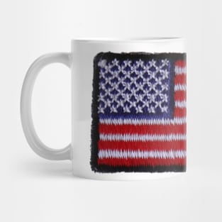 Embroidery American Flag Sticker Mug